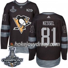 Pánské Hokejový Dres Pittsburgh Penguins Phil Kessel 81 1917-2017 100th Anniversary Adidas Černá 2017 Stanley Cup Champions Authentic